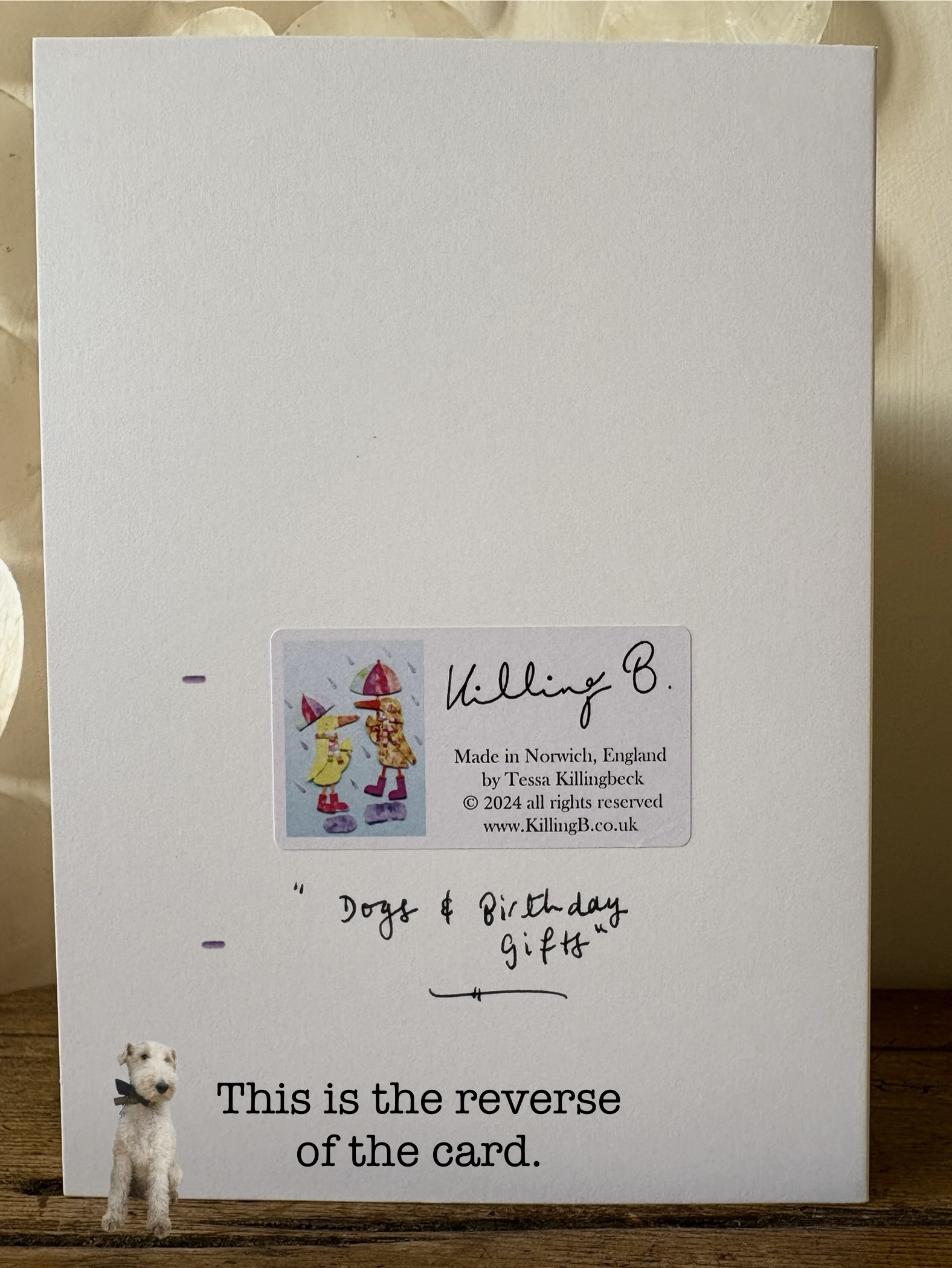Dogs and Birthday Gifts - Reverse